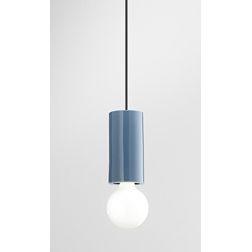 IDEA PICCOLA SOSPENSIONE SINGOLA D8 CM IN CERAMICA 5 COLORI LAMPADINA ATTACCO E27 DESIGN MODERNO 2