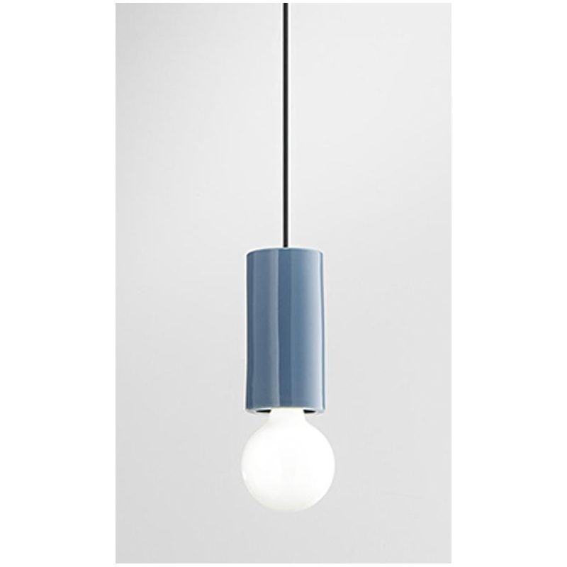 IDEA PICCOLA SOSPENSIONE SINGOLA D8 CM IN CERAMICA 5 COLORI LAMPADINA ATTACCO E27 DESIGN MODERNO