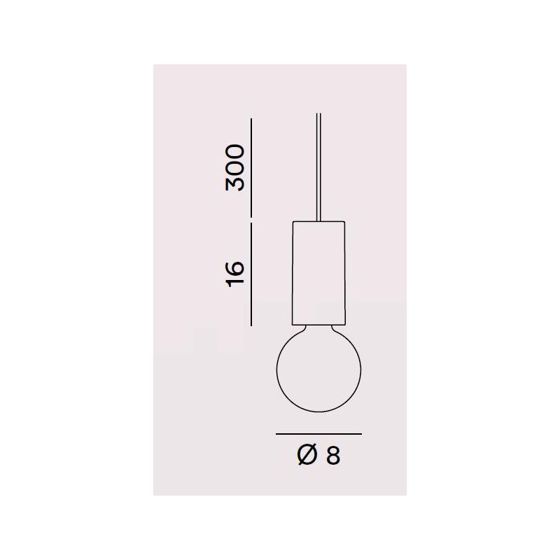 IDEA PICCOLA SOSPENSIONE SINGOLA D8 CM IN CERAMICA 5 COLORI LAMPADINA ATTACCO E27 DESIGN MODERNO