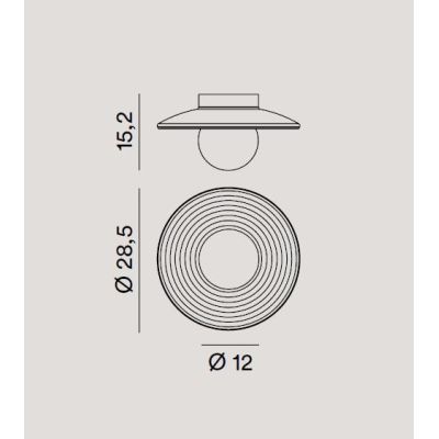 HUEVO PLAFONIERA APPLIQUE IN CEMENTO 3 COLORI CON SFERA IN VETRO BIANCO LAMPADINA ATTACCO E27 MODERNA