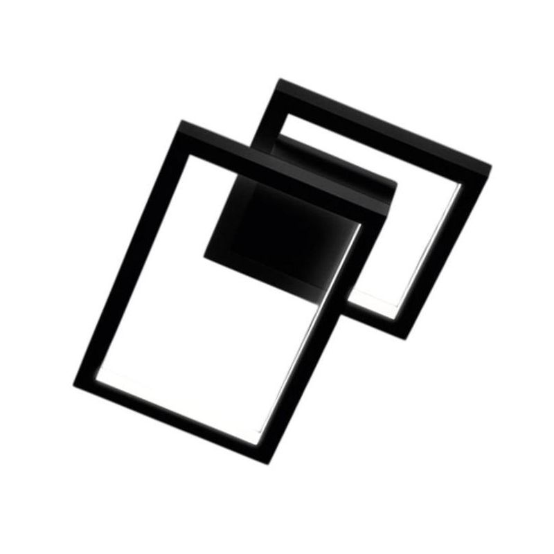 CROSS PLAFONIERA BIANCA O NERA 3 MISURE LED INTEGRATO LUCE CCT 3000K-4000K-6000K DIMMERABILE MODERNA