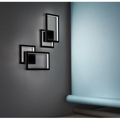 CROSS LAMPADA DA PARETE APPLIQUE BIANCA O NERA LED 20W LUCE CCT 3000K-4000K-6000K DIMMERABILE MODERNA