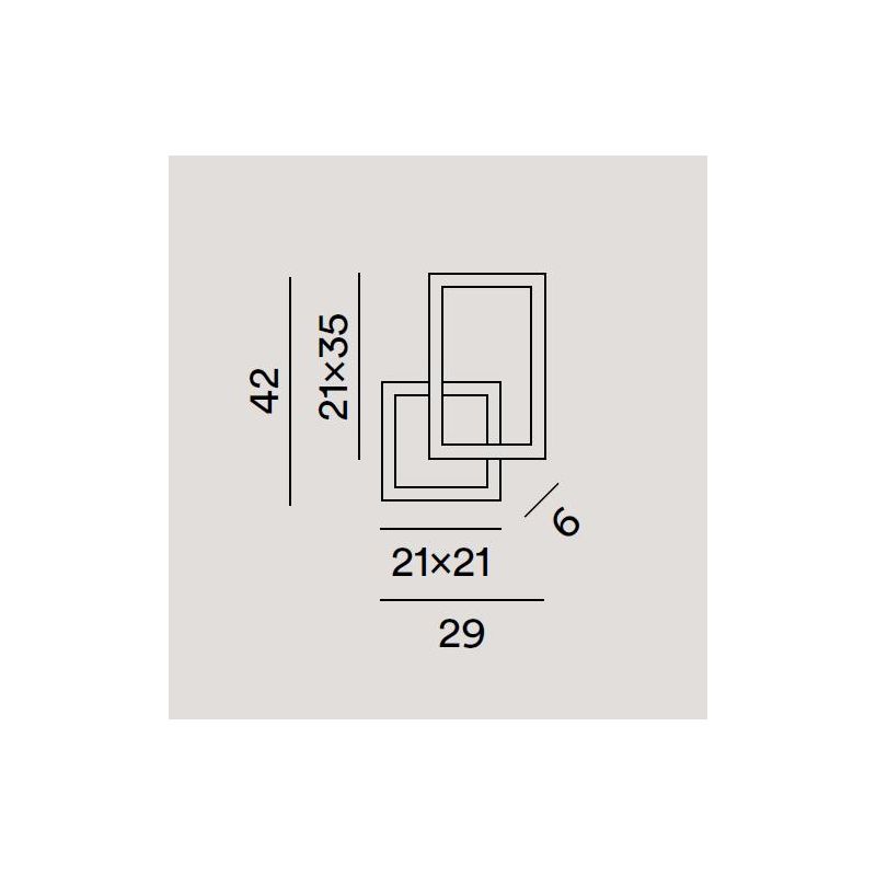 CROSS LAMPADA DA PARETE APPLIQUE BIANCA O NERA LED 20W LUCE CCT 3000K-4000K-6000K DIMMERABILE MODERNA