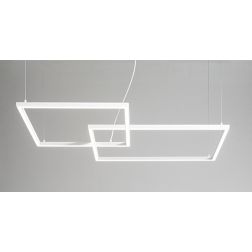 CROSS LAMPADARIO A SOSPENSIONE BIANCO O NERO LED 64W LUCE CCT 3000K-4000K-6000K DIMMERABILE MODERNO