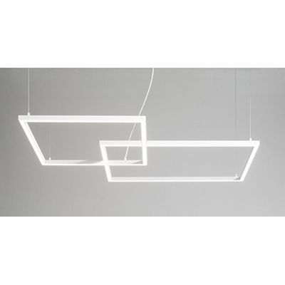CROSS LAMPADARIO A SOSPENSIONE BIANCO O NERO LED 64W LUCE CCT 3000K-4000K-6000K DIMMERABILE MODERNO