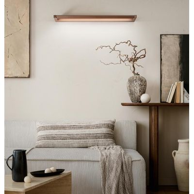 SLIM LAMPADA DA PARETE ORIENTABILE IN 3 MISURE LED INTEGRATO CCT 2700-3000-4000K ALLUMINIO,MARRONE E ORO