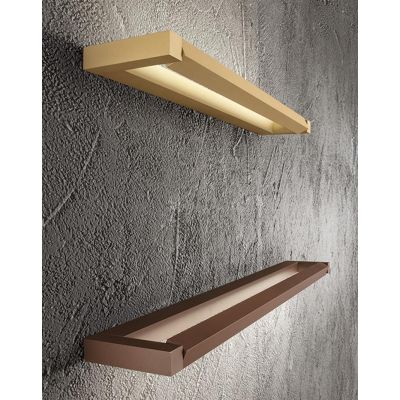 SLIM LAMPADA DA PARETE ORIENTABILE IN 3 MISURE LED INTEGRATO CCT 2700-3000-4000K ALLUMINIO,MARRONE E ORO