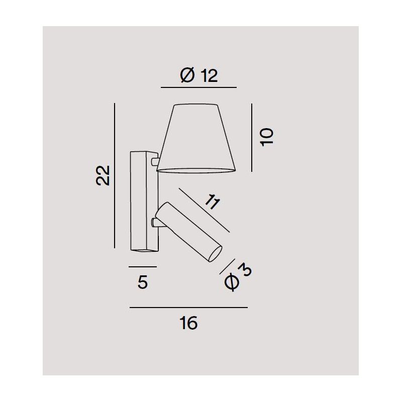 REVERSE APPLIQUE CON FARETTO ORIENTABILE IN ALLUMINIO 3 COLORI LED 6W LUCE 3000K DESIGN MODERNO