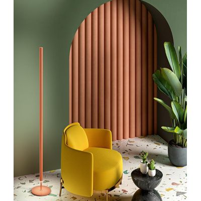RAY PIANTANA ARANCIONE O BIANCA LED 25W LUCE 3000K TOUCH DIMMER H160 CM DESIGN MODERNO