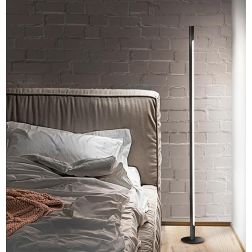 STICK PIANTANA BIANCA O NERA LED 22W LUCE 3000K TOUCH DIMMER H140 CM DESIGN MODERNO 2