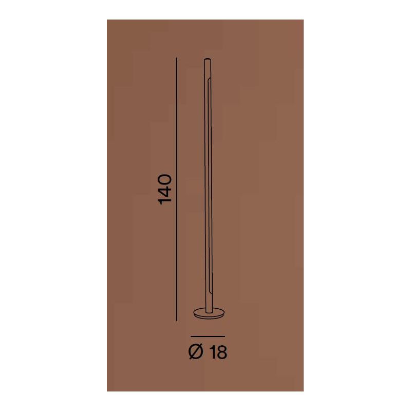 STICK PIANTANA BIANCA O NERA LED 22W LUCE 3000K TOUCH DIMMER H140 CM DESIGN MODERNO