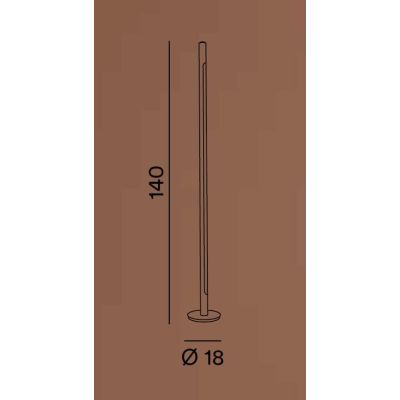 STICK PIANTANA BIANCA O NERA LED 22W LUCE 3000K TOUCH DIMMER H140 CM DESIGN MODERNO