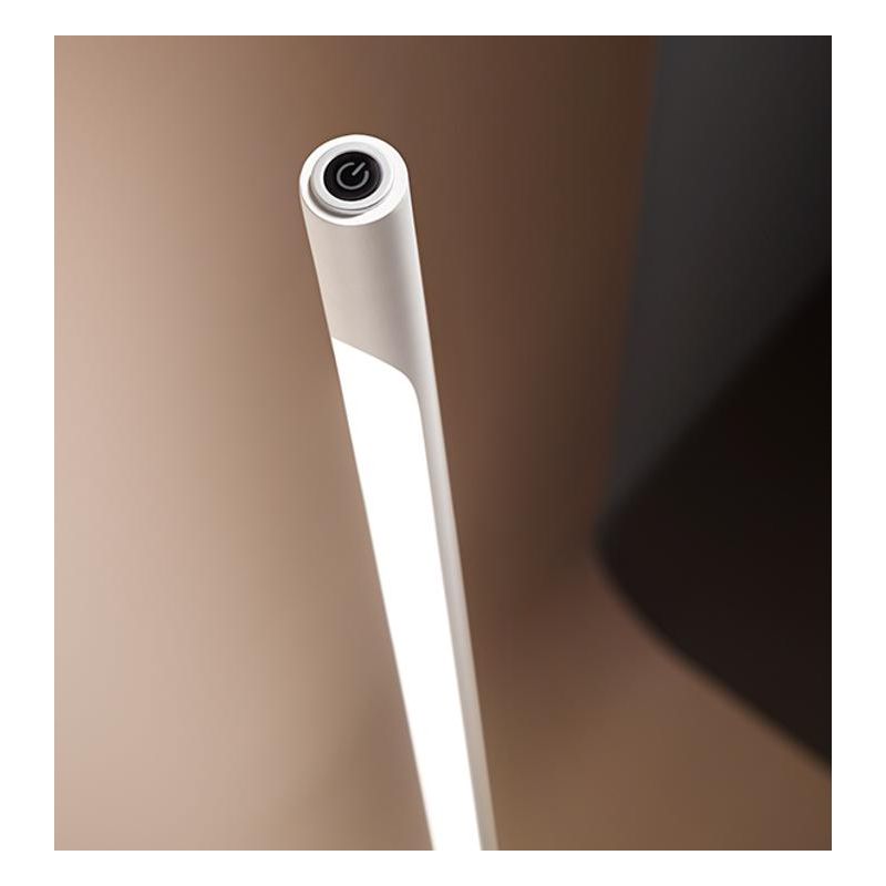 STICK PIANTANA BIANCA O NERA LED 22W LUCE 3000K TOUCH DIMMER H140 CM DESIGN MODERNO