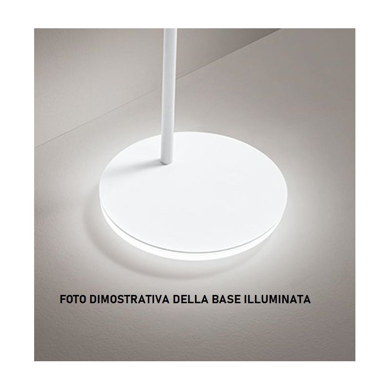 GAMBO PIANTANA MODERNA H150 CM CON FARETTO ORIENTABILE IN ALLUMINIO NERO LED 14W LUCE 3000K
