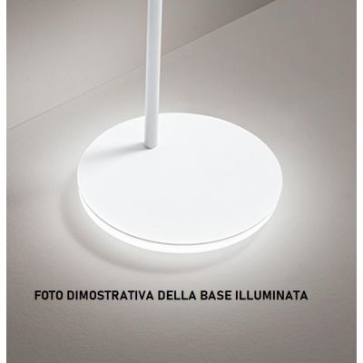 GAMBO PIANTANA MODERNA H150 CM CON FARETTO ORIENTABILE IN ALLUMINIO NERO LED 14W LUCE 3000K
