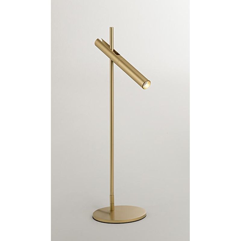 SNIPER LAMPADA DA TAVOLO CON TESTA ORIENTABILE IN ALLUMINIO FINITURA ORO LED 6W LUCE 3000K TOUCH DIMMER