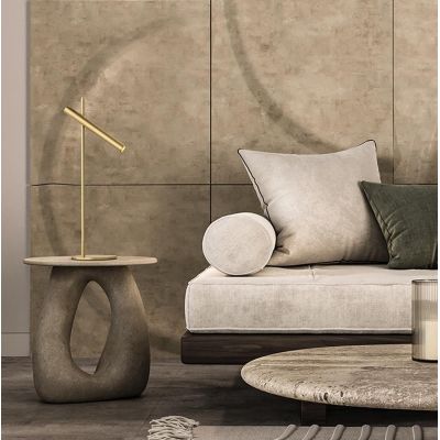 SNIPER LAMPADA DA TAVOLO CON TESTA ORIENTABILE IN ALLUMINIO FINITURA ORO LED 6W LUCE 3000K TOUCH DIMMER