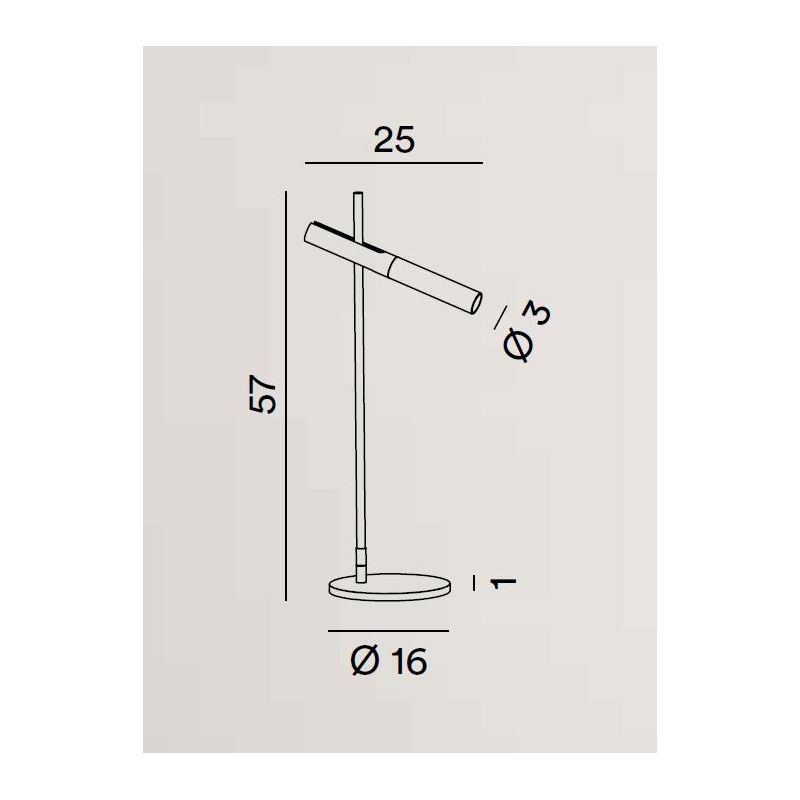 SNIPER LAMPADA DA TAVOLO CON TESTA ORIENTABILE IN ALLUMINIO FINITURA ORO LED 6W LUCE 3000K TOUCH DIMMER