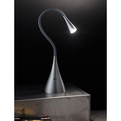 SNAKE LAMPADA DA TAVOLO ORO O GRIGIA LED 4W LUCE 3000K CON BRACCIO FLESSIBILE MODERNA