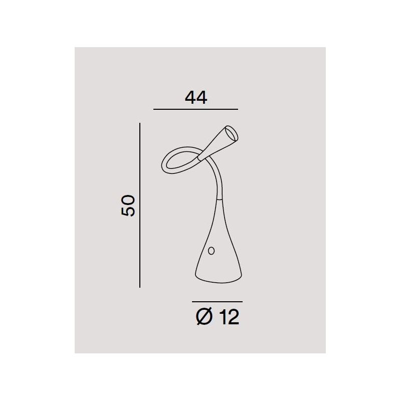 SNAKE LAMPADA DA TAVOLO ORO O GRIGIA LED 4W LUCE 3000K CON BRACCIO FLESSIBILE MODERNA