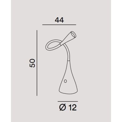 SNAKE LAMPADA DA TAVOLO ORO O GRIGIA LED 4W LUCE 3000K CON BRACCIO FLESSIBILE MODERNA