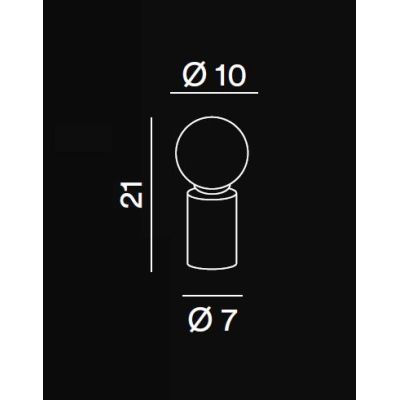 BIRILLO LUMETTO IN ALLUMINIO ORO CON SFERA IN VETRO SOFFIATO BIANCO 2 MISURE LAMPADINA G9 MODERNO