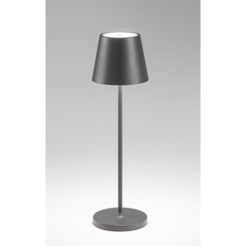 DIVA LAMPADA DA TAVOLO H39 CM IP54 CON BATTERIA RICARICABILE TOUCH DIMMER LED 2W LUCE 3000K 6 COLORI