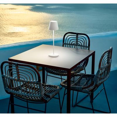 DIVA LAMPADA DA TAVOLO H39 CM IP54 CON BATTERIA RICARICABILE TOUCH DIMMER LED 2W LUCE 3000K 6 COLORI