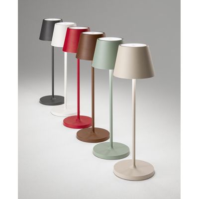 DIVA LAMPADA DA TAVOLO H39 CM IP54 CON BATTERIA RICARICABILE TOUCH DIMMER LED 2W LUCE 3000K 6 COLORI