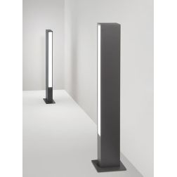 POLE PALO DA GIARDINO H80 CM IP65 LED 11W LUCE 3000K ALLUMINIO FINITURA ANTRACITE DESIGN MODERNO 2
