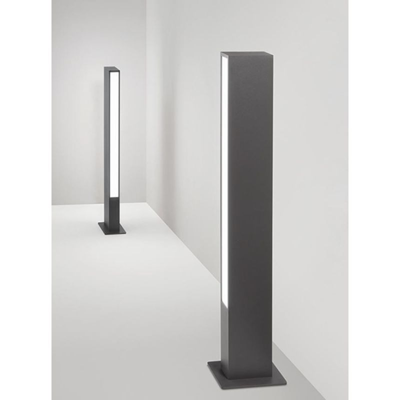 POLE PALO DA GIARDINO H80 CM IP65 LED 11W LUCE 3000K ALLUMINIO FINITURA ANTRACITE DESIGN MODERNO