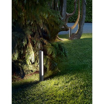 POLE PALO DA GIARDINO H80 CM IP65 LED 11W LUCE 3000K ALLUMINIO FINITURA ANTRACITE DESIGN MODERNO