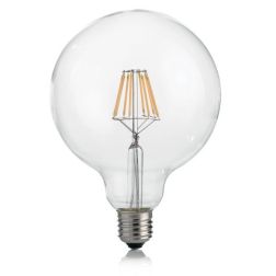 LAMPADINA E27 DIMMERABILE A GLOBO GRANDE VETRO TRASPARENTE LED 8W LUCE 3000K DURATA 15000 ORE CRISTALENSI - Cristalensi Shop Onl