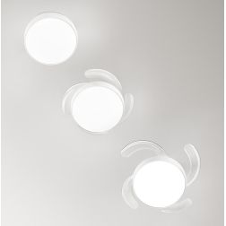 OPEN + VENTILATORE BIANCO O NERO D106 CM CON PALE A SCOMPARSA LED 36W CCT 3000-4000-6000K TELECOMANDO INCLUSO