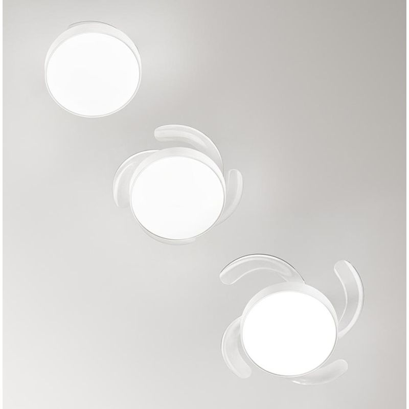 OPEN + VENTILATORE BIANCO O MARRONE D106 CM CON PALE A SCOMPARSA LED 36W LUCE CCT DIMMERABILE TELECOMANDO INCLUSO