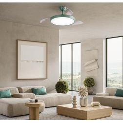 MYRA VENTILATORE D106 CM CON PALE A SCOMPARSA LED 30W CCT 3000-4000-5000K 3 COLORI TELECOMANDO INCLUSO 2