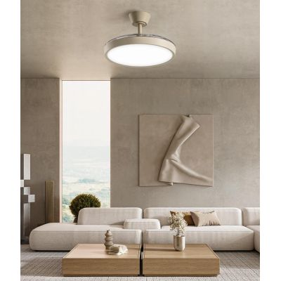 MYRA VENTILATORE D106 CM CON PALE A SCOMPARSA LED 30W CCT 3000-4000-5000K 3 COLORI TELECOMANDO INCLUSO