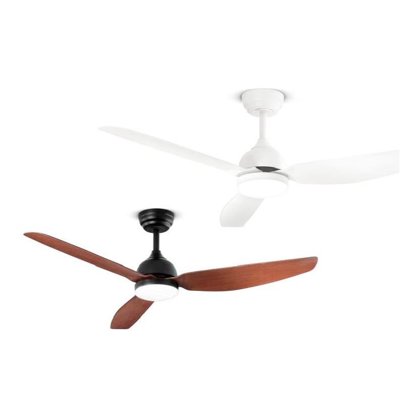 PEGASO VENTILATORE BIANCO O NERO 3 PALE D132 CM LED 18W CCT 3000-4000-6000K DIMMERABILE TELECOMANDO INCLUSO