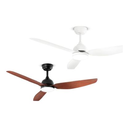 PEGASO VENTILATORE BIANCO O NERO 3 PALE D132 CM LED 18W CCT 3000-4000-6000K DIMMERABILE TELECOMANDO INCLUSO