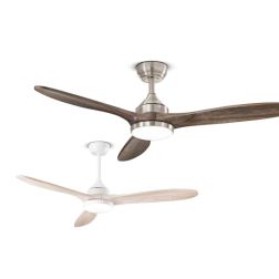 TRIADE VENTILATORE 3 PALE D130 CM LUCE LED 18W CCT 3000-4000-6000K 2 COLORI TELECOMANDO INCLUSO Perenz - Cristalensi Shop Online