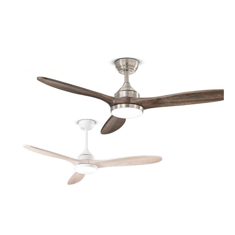 TRIADE VENTILATORE 3 PALE D130 CM LUCE LED 18W CCT 3000-4000-6000K 2 COLORI TELECOMANDO INCLUSO Perenz - Cristalensi Shop Online