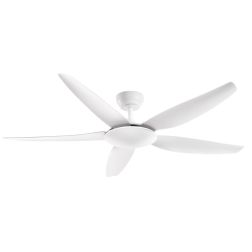 WIND VENTILATORE 5 PALE SENZA LUCE D142 CM METALLO BIANCO CON TELECOMANDO INCLUSO MODERNO 2