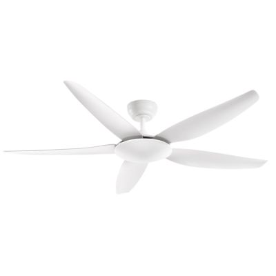 WIND VENTILATORE 5 PALE SENZA LUCE D142 CM METALLO BIANCO CON TELECOMANDO INCLUSO MODERNO