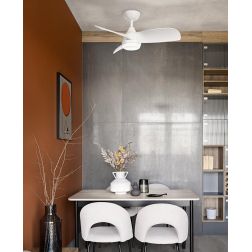 MILO VENTILATORE 3 PALE D90 CM LED 18W BIANCO LUCE CCT 3000K-4000K-6000K DIMMERABILE CON TELECOMANDO INCLUSO