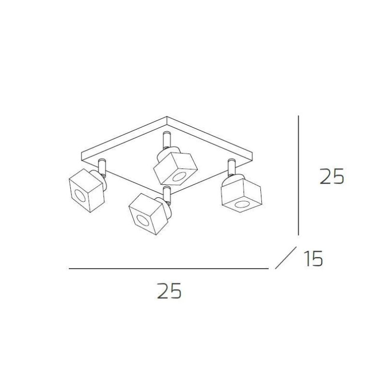 METROPOLITAN G PLAFONIERA IN METALLO Top Light Illuminazione - Cristalensi Shop Online