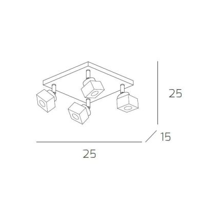 METROPOLITAN G PLAFONIERA IN METALLO Top Light Illuminazione - Cristalensi Shop Online