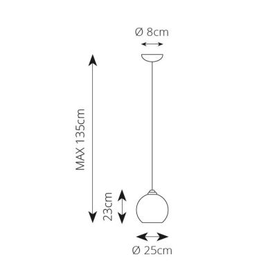 2252 SOSPENSIONE SINGOLA A SFERA D25 CM IN TERRACOTTA BIANCA TRAFORATA MODERNA MADE IN ITALY