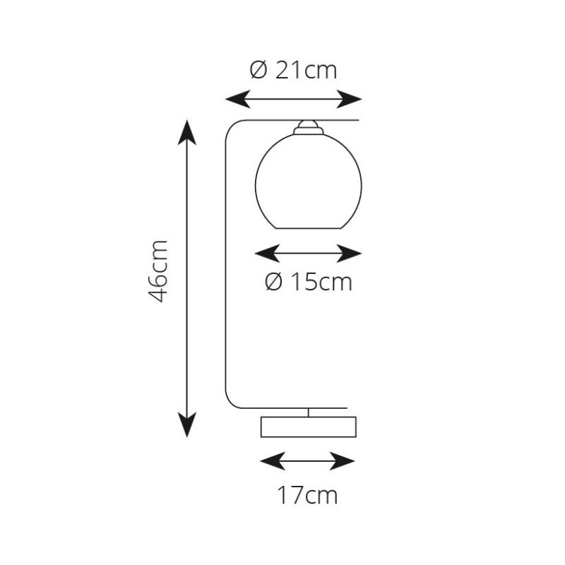 2252 LAMPADA DA TAVOLO CON SFERA IN TERRACOTTA BIANCA TRAFORATA D15 CM MODERNA MADE IN ITALY