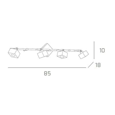 METROPOLITAN G BINARIO IN METALLO Top Light Illuminazione - Cristalensi Shop Online