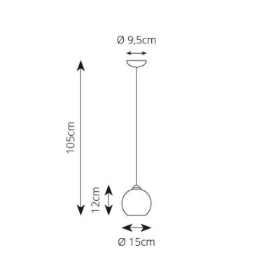 2253 SOSPENSIONE SINGOLA CON SFERA IN TERRACOTTA BIANCA TRAFORATA 2 MISURE RUSTICA MADE IN ITALY